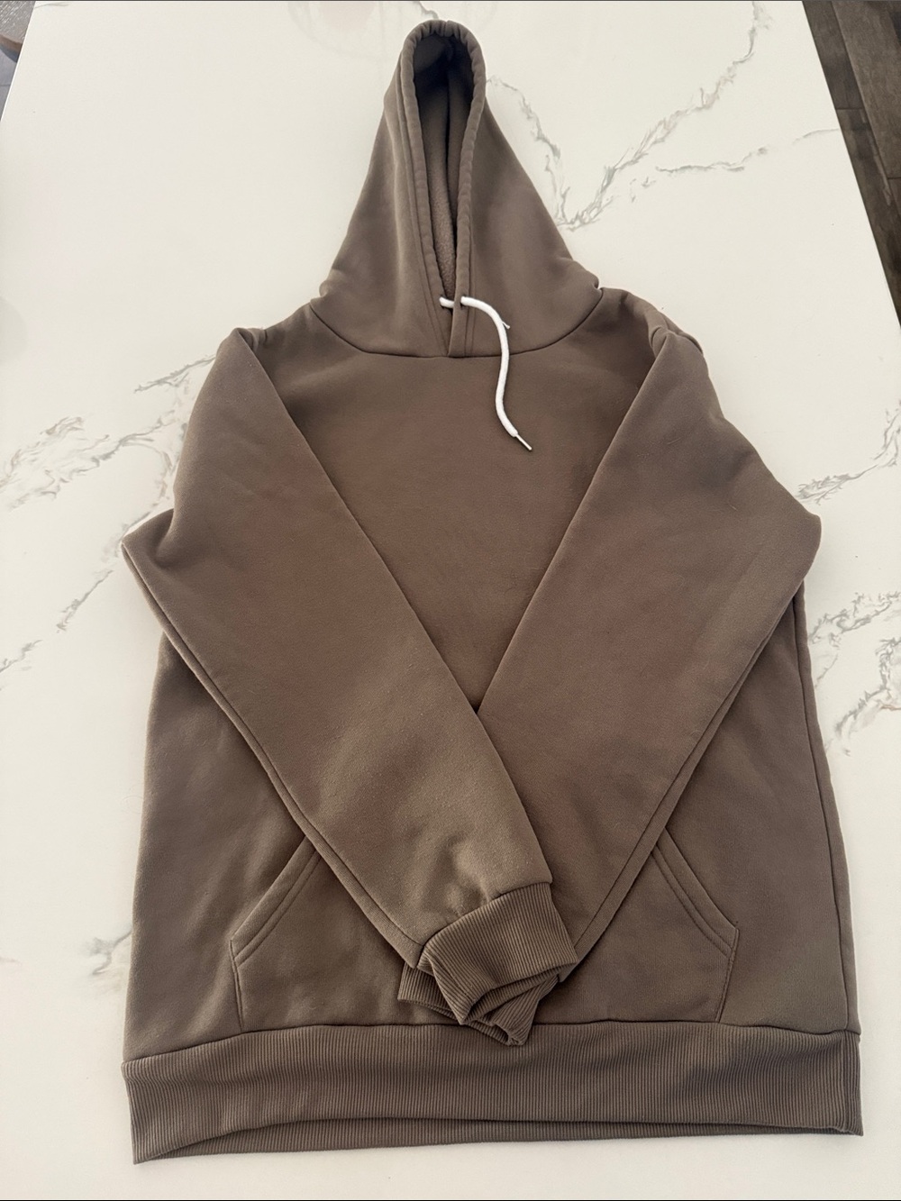 Unisex Pullover Hoodie in Taupe Brown - Relaxed Fit